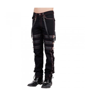 Men Gothic Pant Steampunk Gothic Pants Black Gothic Vintage Cotton Gens Trouser Pant